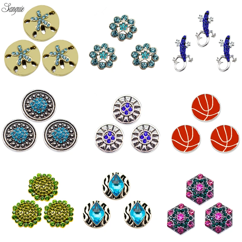 Подходит 18 мм имбирь защелки Кнопка ожерелье ювелирные браслеты и кулоны смесь