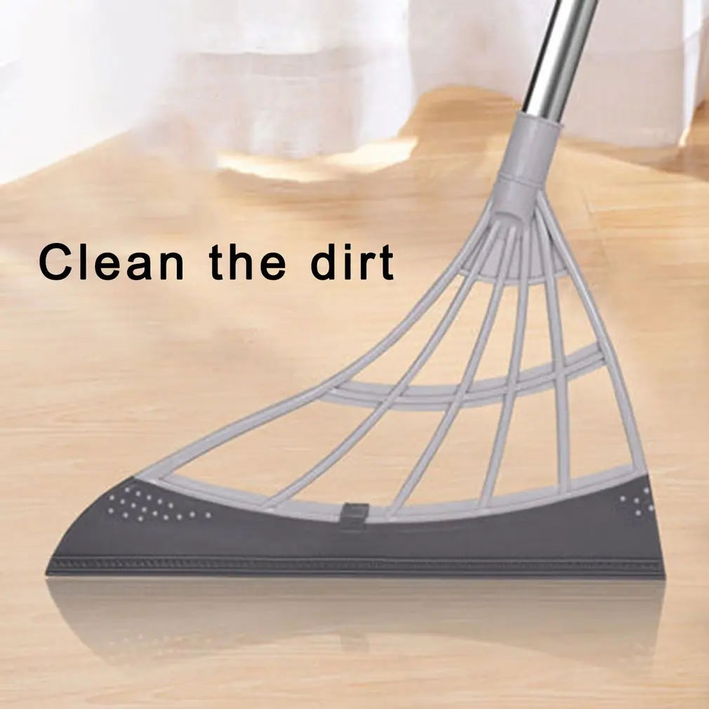 

Hot Newest Multifunctional 2-in-1 Sweeper Magic Broom Adjustable Wiping Sweeper Floor Squeegee Hair Remover Squeegee For Shower
