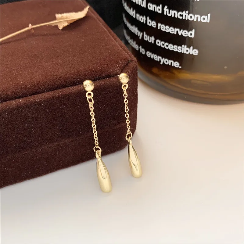 

Punk Metal Geometry Long Golden Earrings Vintage Drop Earrings for Women Party Wedding Accessories Jewelry