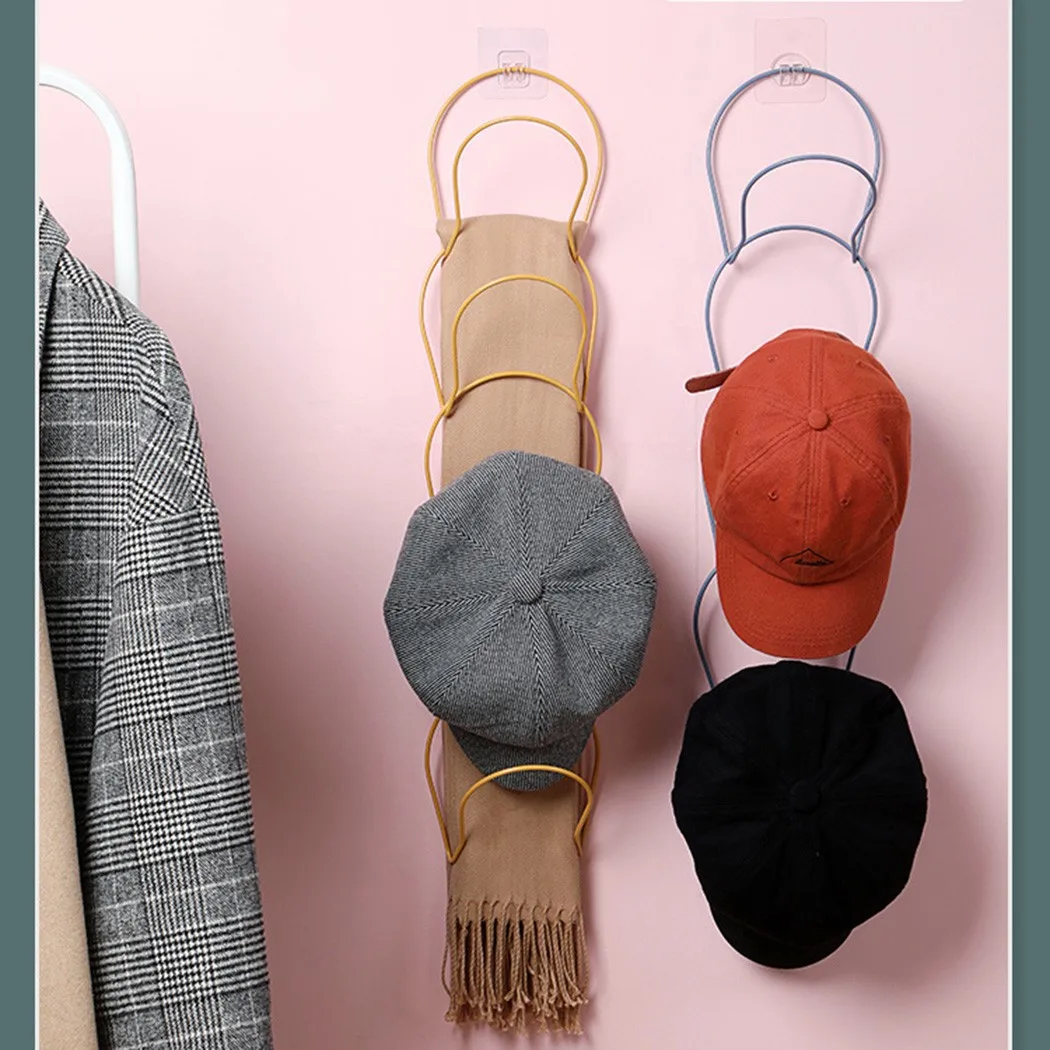 

1 72*15cm Pcs Iron Hat Hanger Hanger Hanging Storage Rack For Cloakrooms, Closets And Doorp 100% Brand New