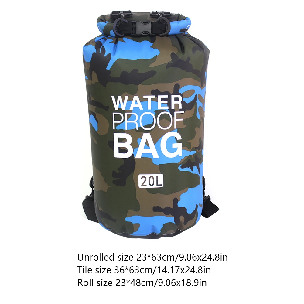 

20L Waterproof Dry Bag Pack Sack Swimming Rafting Kayaking River Trekking Floating Sailing Canoing Boating Water Resistance