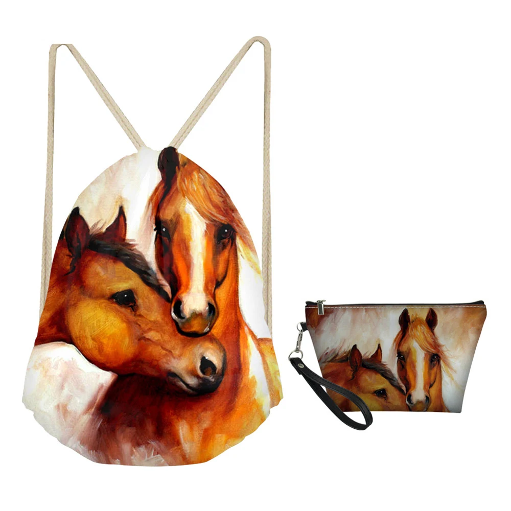 

MOZOEYU 2 шт./компл. сумка на шнурке с узором дома для женщин и мужчин, повседневный легкий рюкзак для фитнеса и йоги, детский дорожный рюкзак с мя...