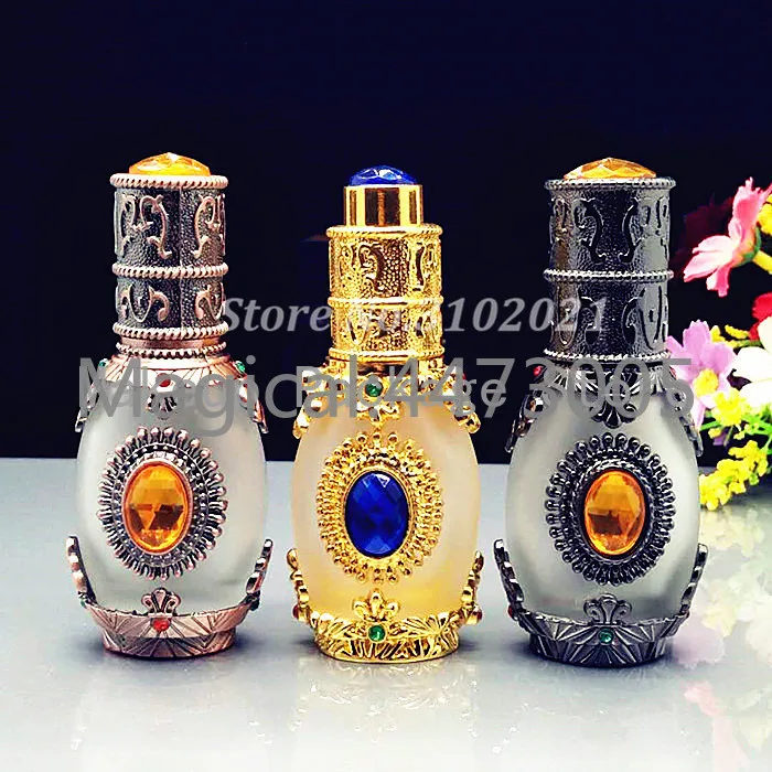 1/6/20pcs 12-15ml Empty Beauty Perfume Pigment Metal Bottle Essential Oil Glass Crystal Makeup Refillable Container High Quality | Красота и
