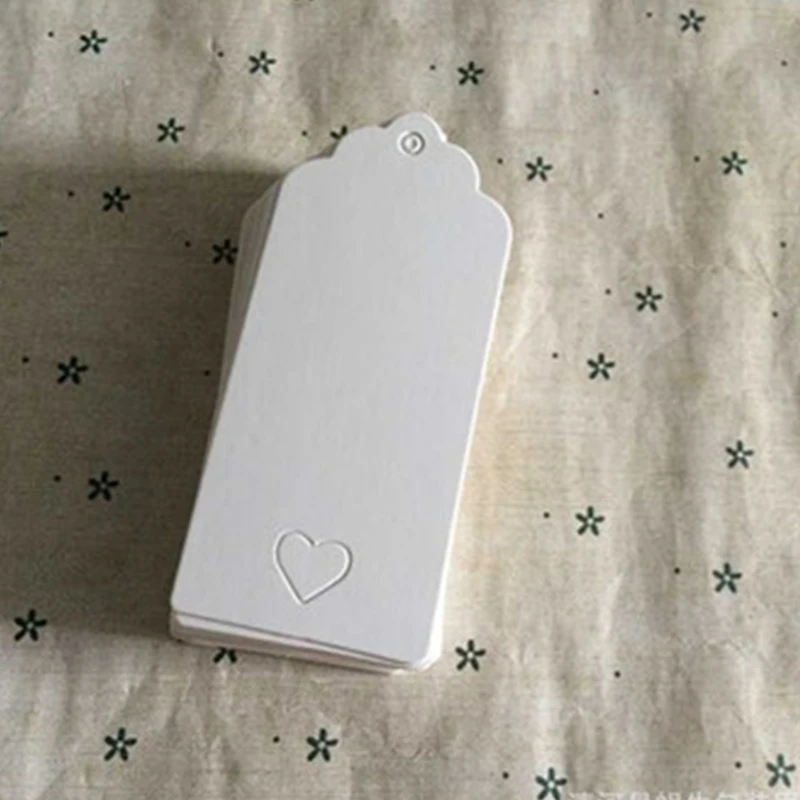 100 шт 9*4 см белый коричневый и черный полые сердца крафт-бумаги бирки головка