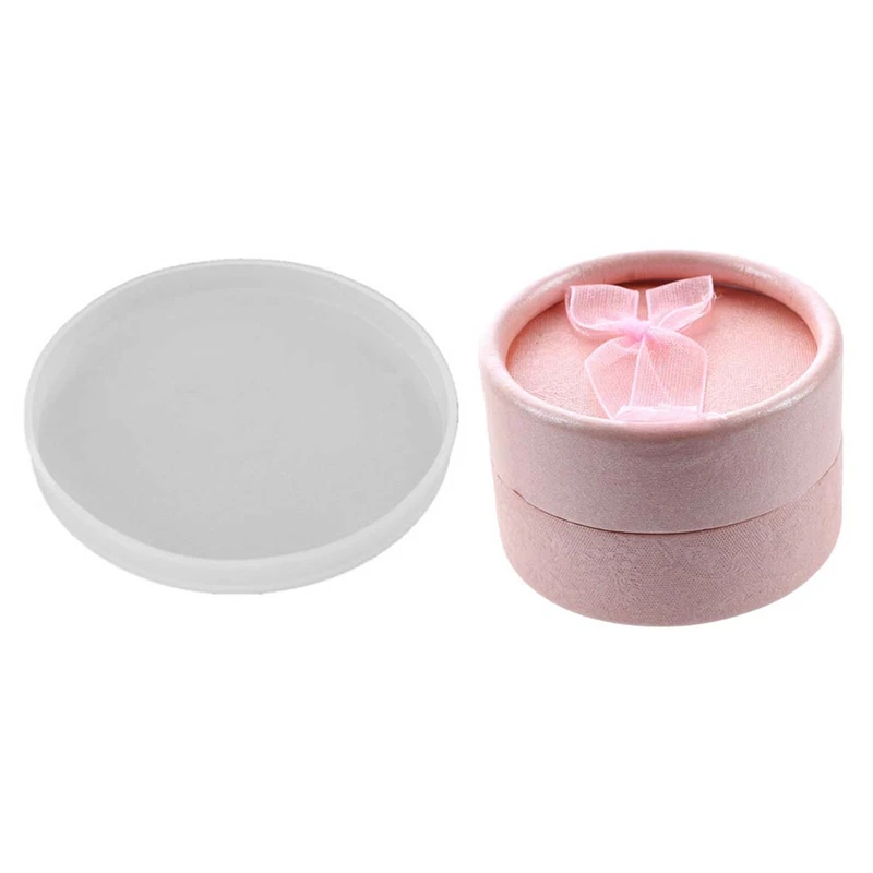 

5Pcs Cardboard Round Jewelry Ring Necklace Earring Gift Package Case Box & 1X Storage Box Jewelry Molds Jewerly Moulds