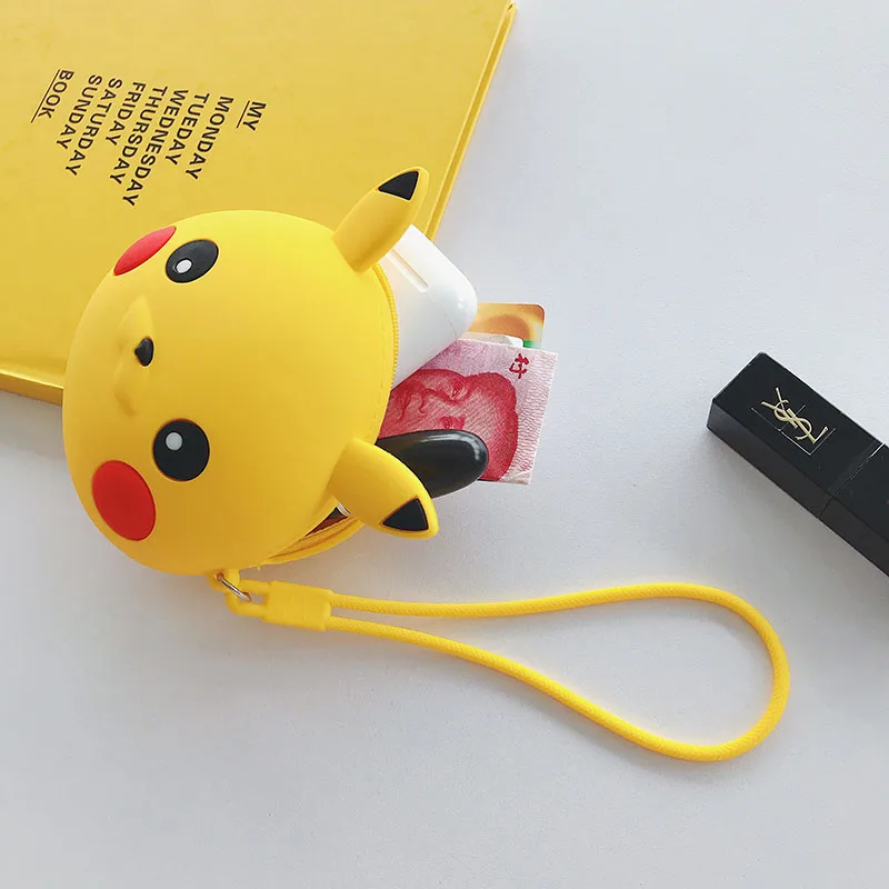 coin purse Мягкий силиконовый держатель для карт чехол наушники для Airpods чехол Bluetooth беспроводной защитный чехол Милая коробка для Air Pods сумка для наушников - Цвет: coin purse