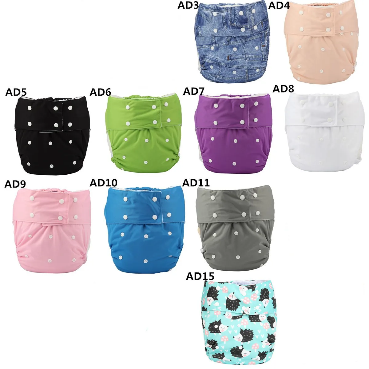 Подгузники [sigзагор] 10 подростков для взрослых тканевые подгузники с карманом