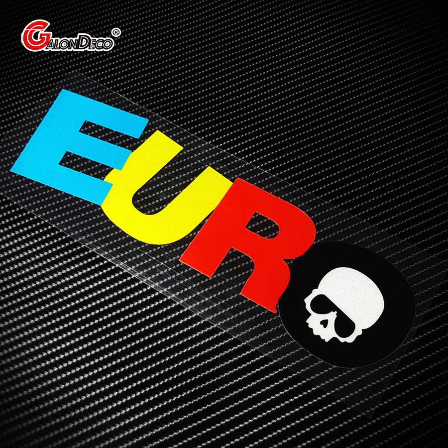 

Lu #294 наклейки на автомобиль креативный Европейский череп HF Светоотражающая виниловая наклейка на багажник водонепроницаемые задние окна у...