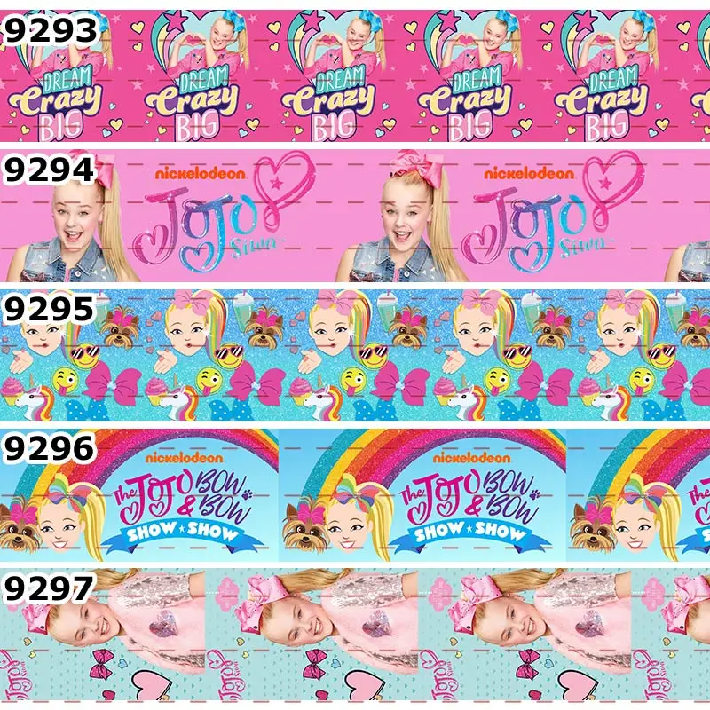 10 ярдов-Различные размеры-новая корсажная лента Jojo Siwa с принтом в виде банта