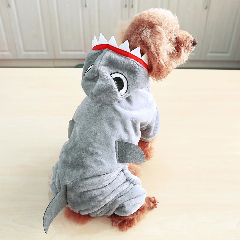 Одежда для собак с рисунком кота пуделя осенне-зимняя одежда маленьких питомцев