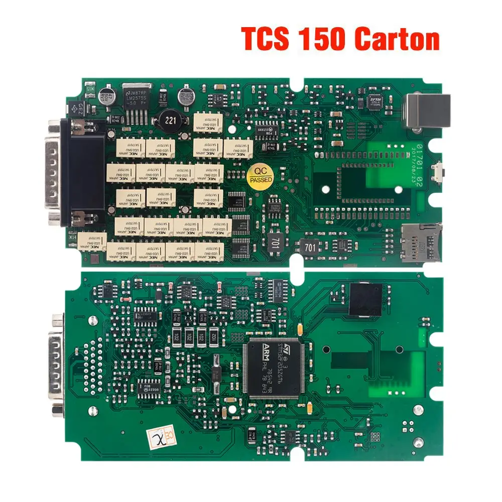 Один зеленый PCB CDP tcs pro многоязычный multidiag pro с bluetooth V2016R1 tcs pro obd2 диагностический инструмент - Цвет: TCS 150 No BT