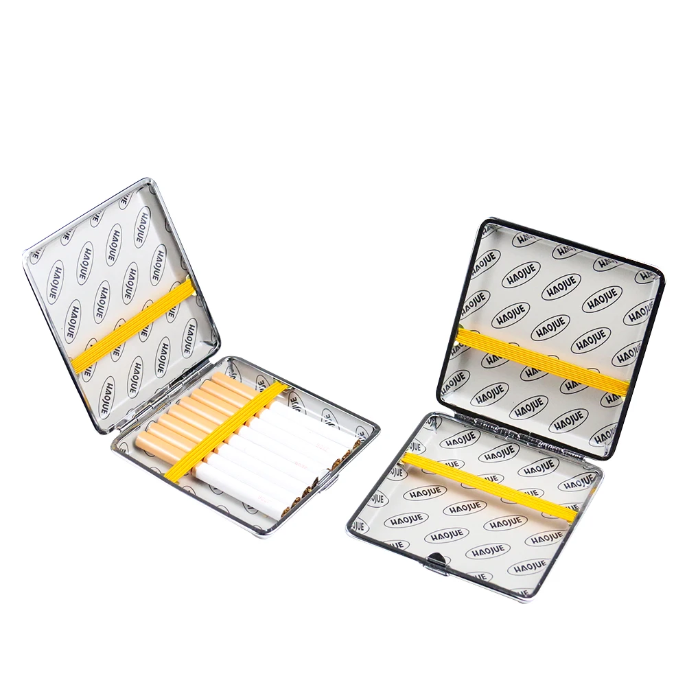 Кожаный металлический чехол для сигарет 1 шт. 20 палочек контейнер аксессуары