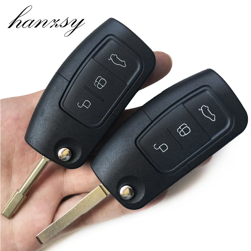 Раскладной чехол для автомобильного ключа с 3 кнопками Ford Focus Fiesta C-Max S-Max Ka Mondeo Galaxy