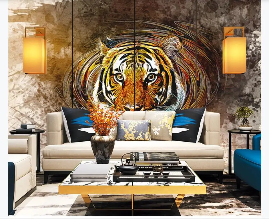 Большие индивидуальные 3D фото Настенные обои животные коричневый енот оранжевый