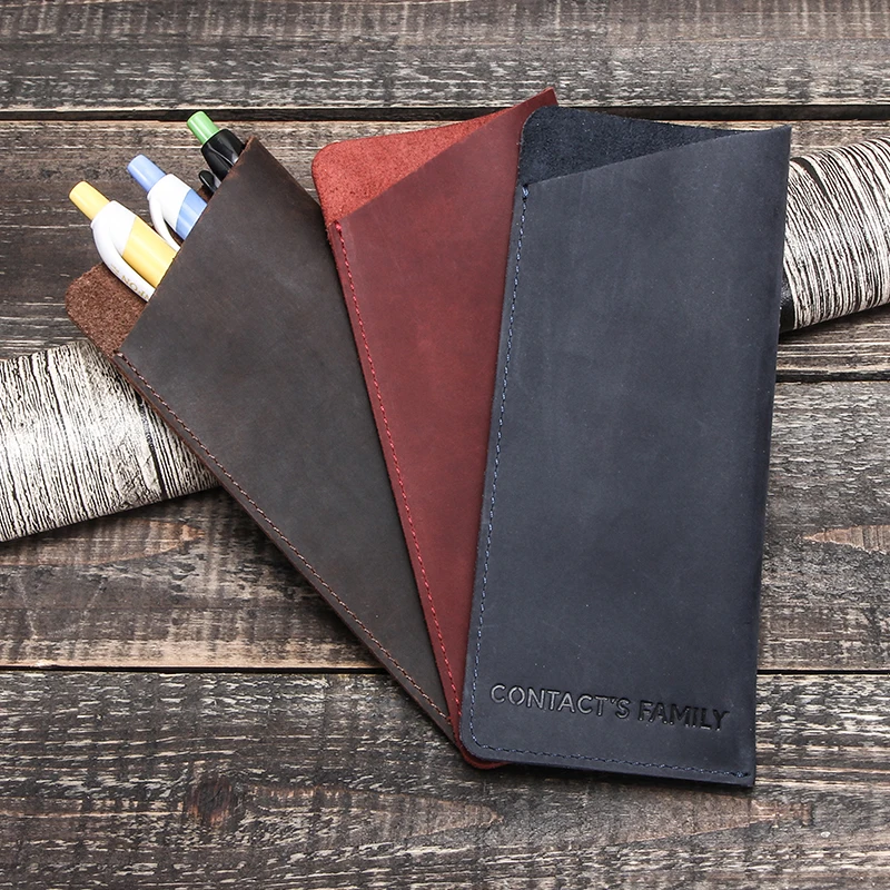 

Retro Pencil Case Leather Pencil Holder Pencil Bag Stationery Storage Organizer School Supply Pen Pouch