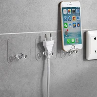 51pcs wall storage hook power plug socket holder wall adhesive hooks plug hook for kitchen bathroom home accessories