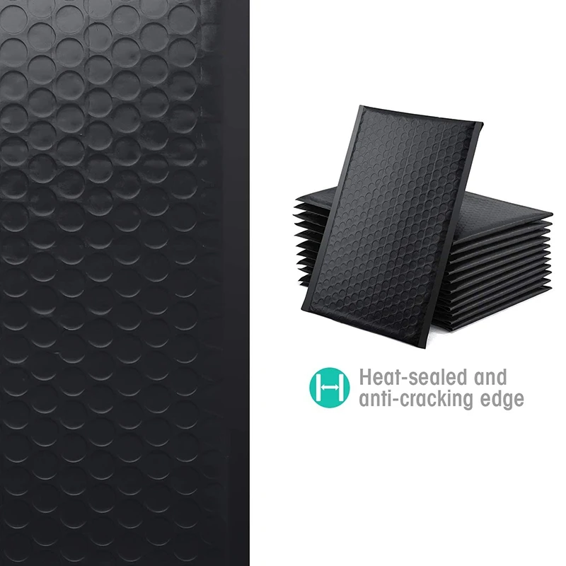 

50 Pcs Co-Extrusion Film Bubble Bag, Waterproof Envelope Bag, Thickened Packaging Bag, Express Bag, Mail Bag(Black)