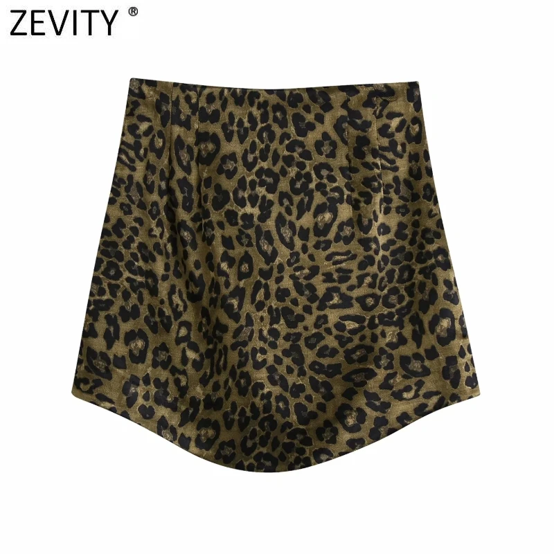

Zevity New Women High Street Leopard Print Side Zipper Sexy Mini Skirt Faldas Mujer Ladies Soft Casual Slim Chic Vestidos QUN865