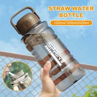 mens straw water bottle with tea infuser for women plastic portable bottle for water outdoor sports kettle jug 100015002000ml