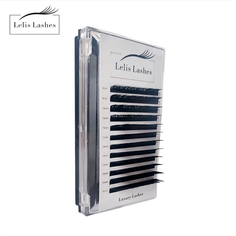 

Lelislashes L Curl 0.07/0.10/0.15 1Pc/Lot 8-16MM Silk False Eyelash Extensions Individual Handmade Eye Lashes