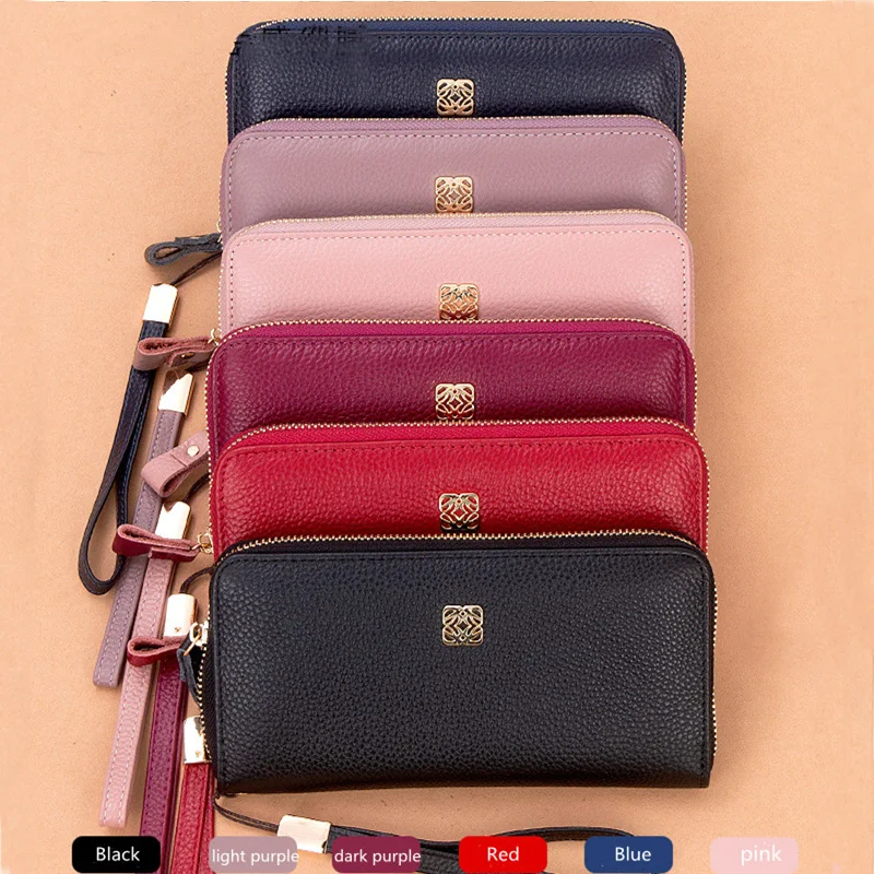 wallet women long section 2021 new fashion leather womens clutch bag korean personality multi function zipper leather wallet free global shipping
