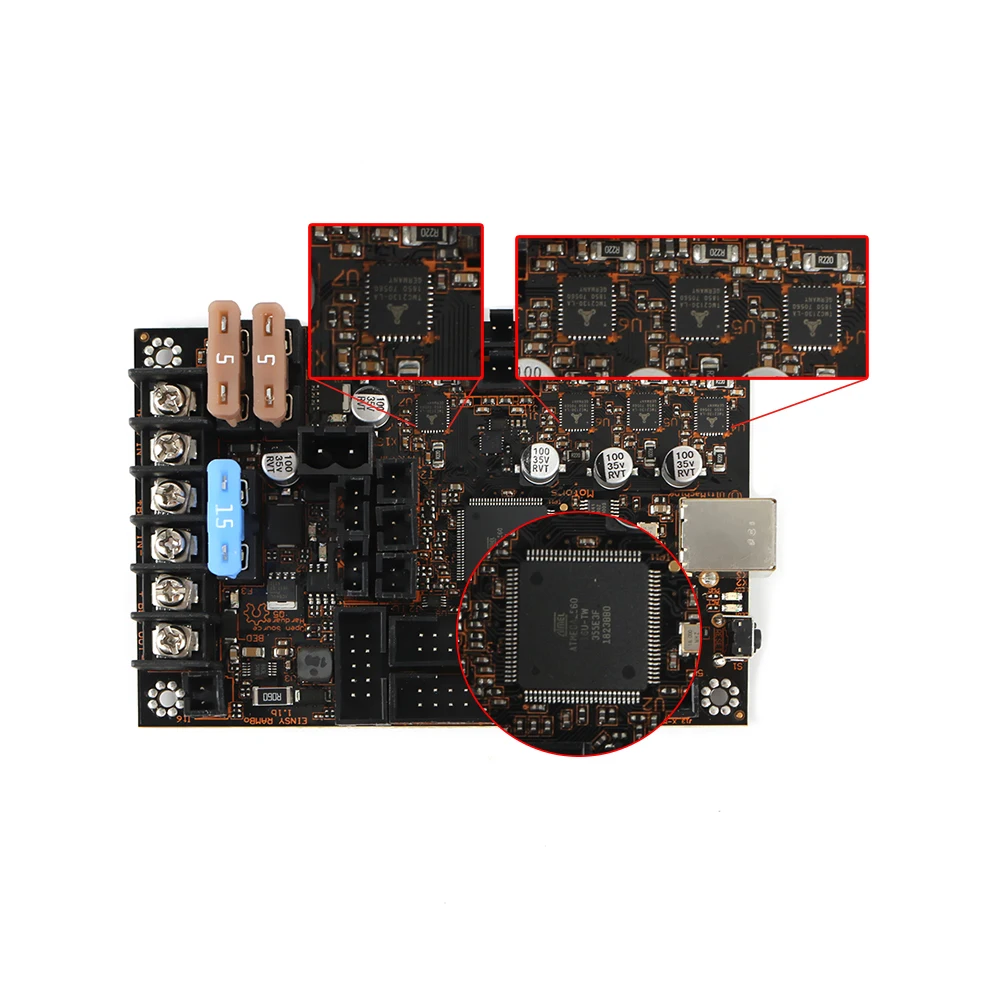EinsyRambo 1.1b материнская плата Einsy Rambo для Prusa i3 MK3 MK3S с TMC2130 Шаговые драйверы SPI управление 4 Mosfet переключаемые выходы