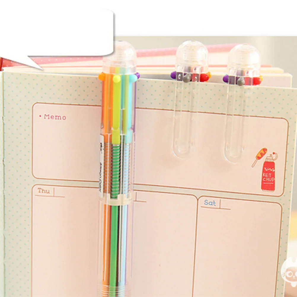 

Multicolor Ballpoint Pen Multifunction 6 in1 Colorful Stationery Ball Point Pens Creative Gifts School Office Supplies Students