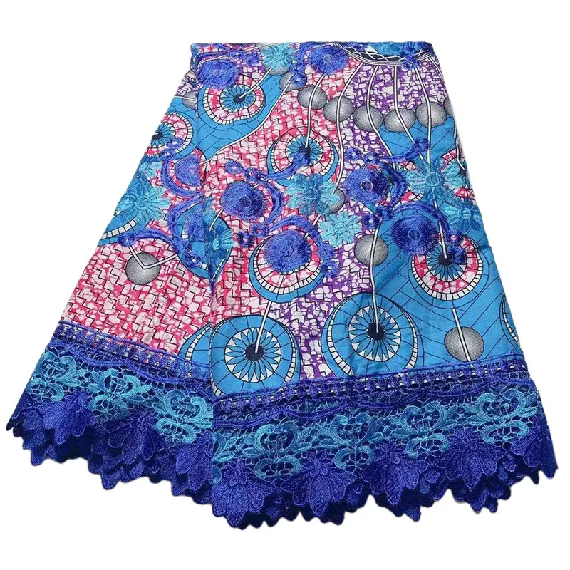 Африканская мода Анкара роскошный дизайн печать воск 100% хлопок Нигерия гипюр