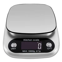 precision digital scale led portable electronic kitchen scales food balance measuring weight scale 22lb 10kg silver stainless