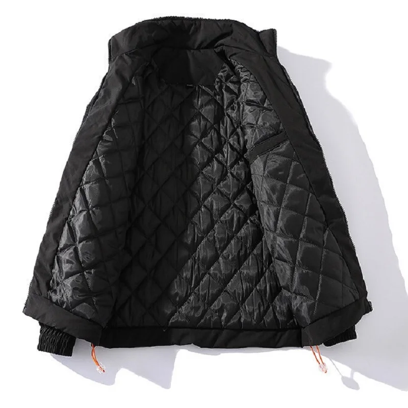 Couple Polar Fleece Ins Tide Brand Embroidered Cotton Jacket Autumn/Winter Warm Jacket Harajuku Coat Men Padded Jackets