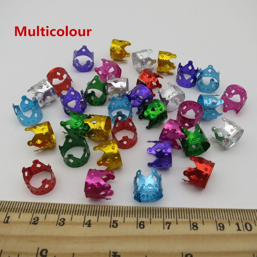 Оптовая продажа 100 шт. 500 Золотая/Серебряная корона металлическая Регулируемая