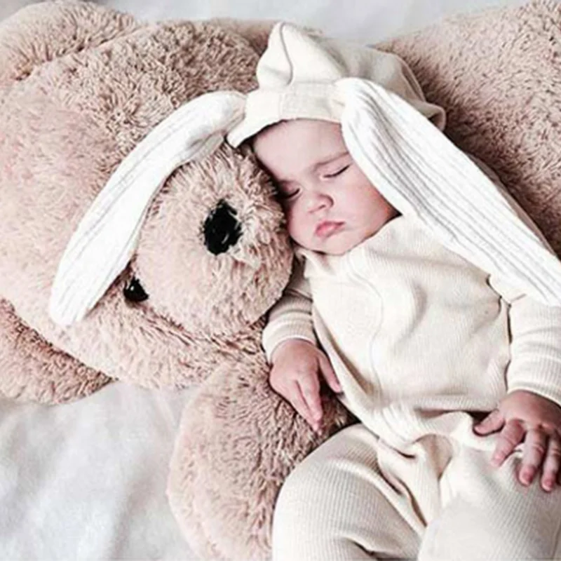 Милые детские комбинезоны с капюшоном и кроличьими ушками для младенцев одежда