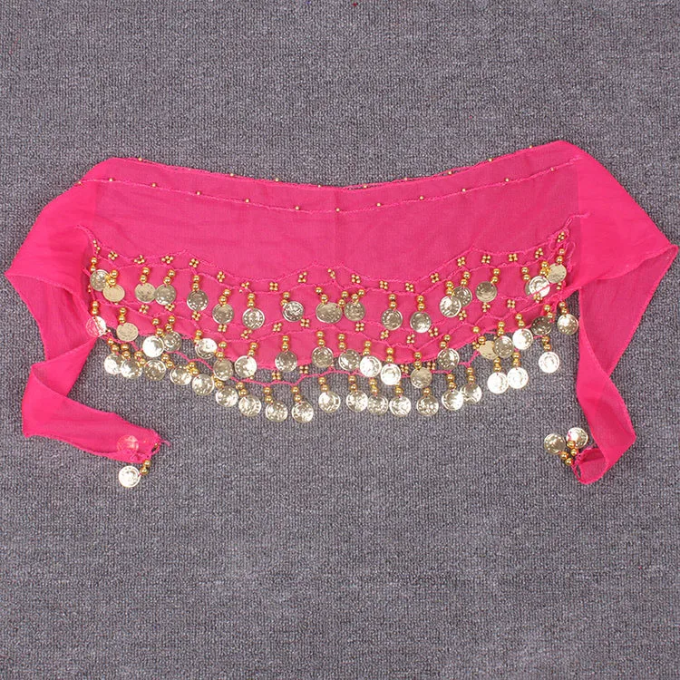 Детский набедренный платок для танца живота аксессуары 3-рядный пояс юбка с