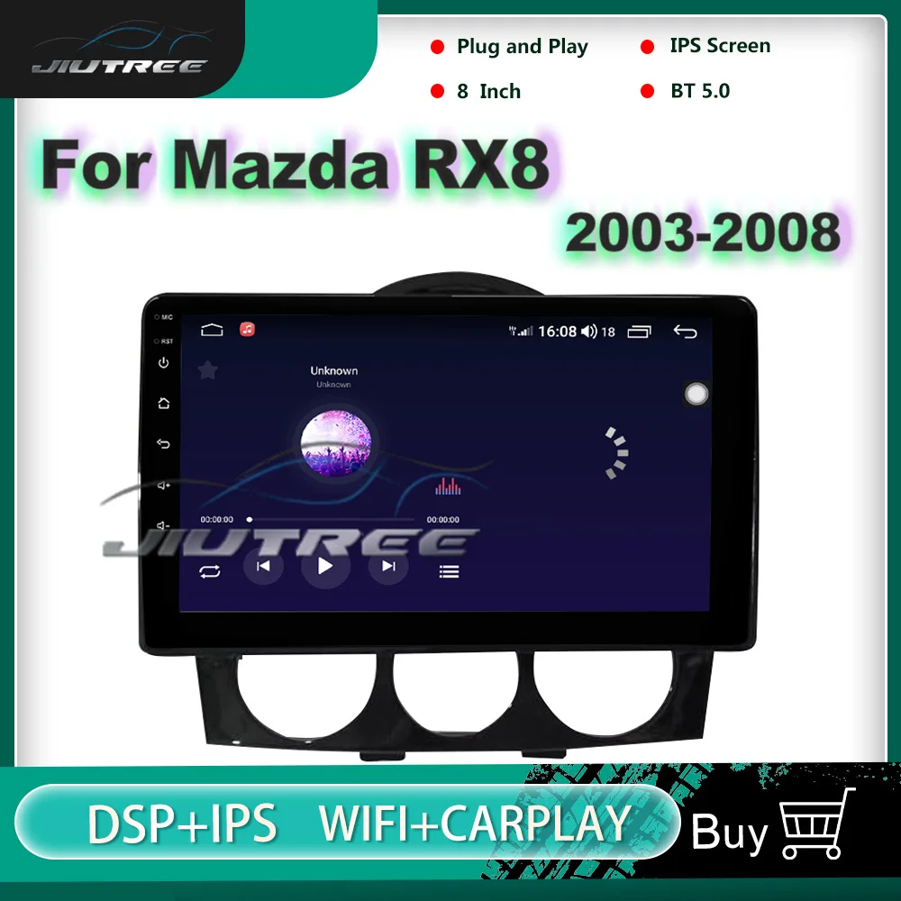 

Автомагнитола для Mazda RX8, 128-10,0, 2003, 2006 г, Android 2007, 2008