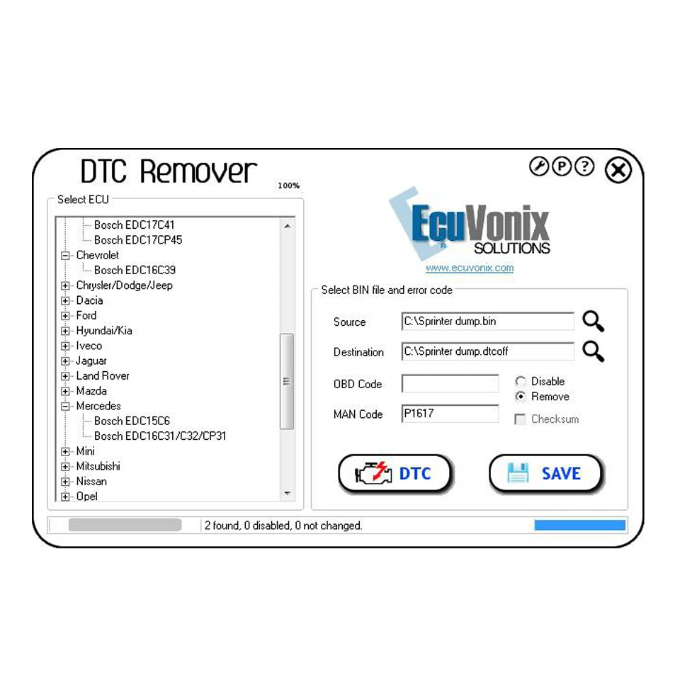 Удалитель ECU DTC 1.8.8.5 DTCRemover удаляет или выключает DTCs в разных ECUs для Alfa Audi BMW Chevrolet