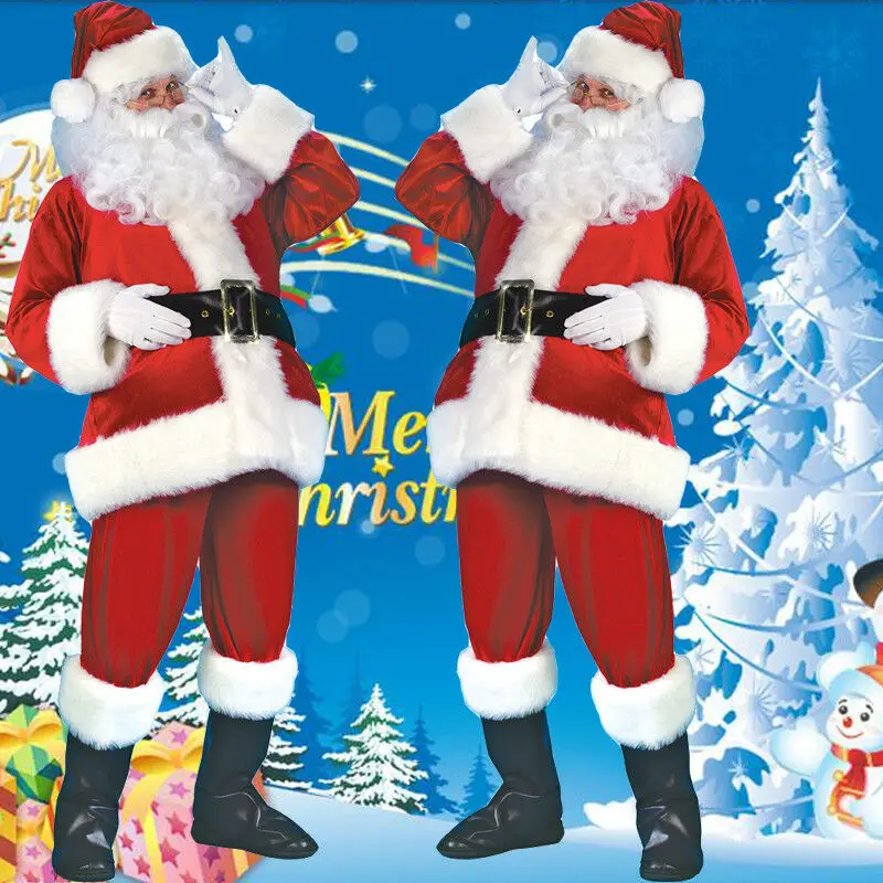 Русский Рождественский костюм Санта Клауса маскарадный нарядное рождественское