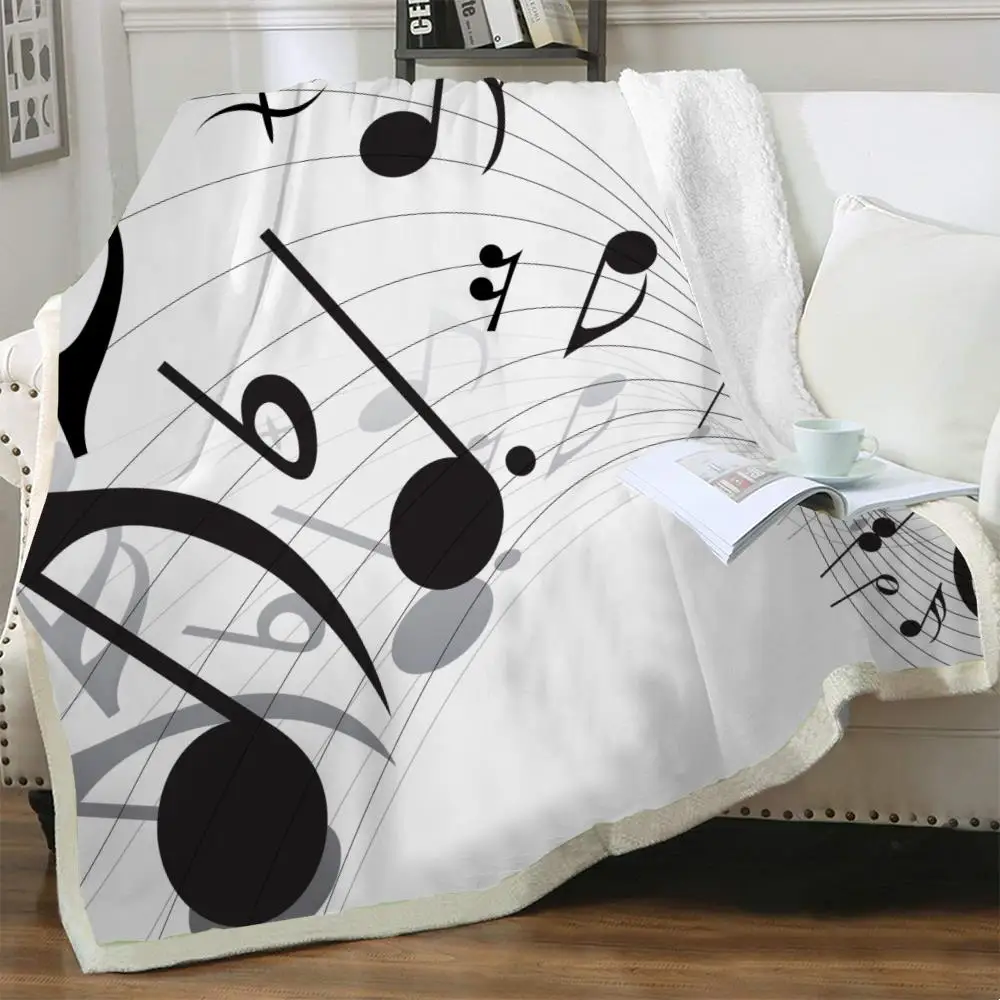 

NKNK музыкальное одеяло s ретро Тонкое стеганое покрывало для кровати романтическое одеяло с 3D принтом шерпа высококачественное уютное одеял...