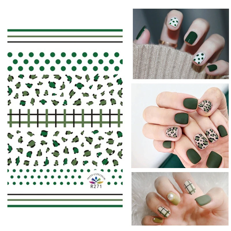 1 лист наклейки для ногтей водные цветы узоры красочные летние Переводные ногти