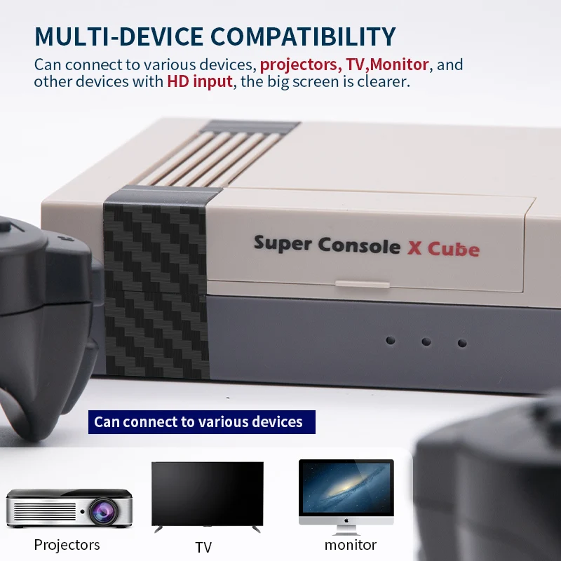 Ретро игры для PS1/PSP/DC/N64 50000 + Супер консоль игр X Cube 4K мини ТВ приставка видео с 2 4G