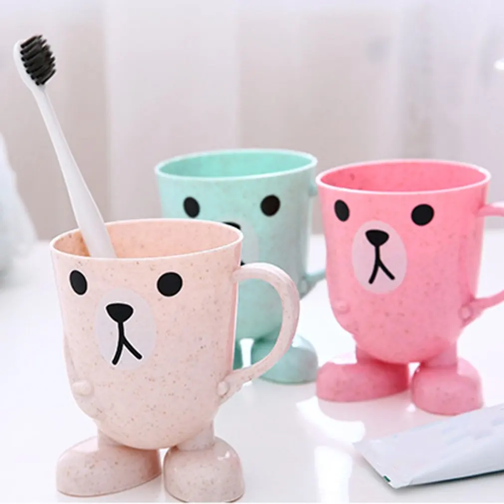Милая детская пластиковая щетка с мультяшным животным зубной стакан модная
