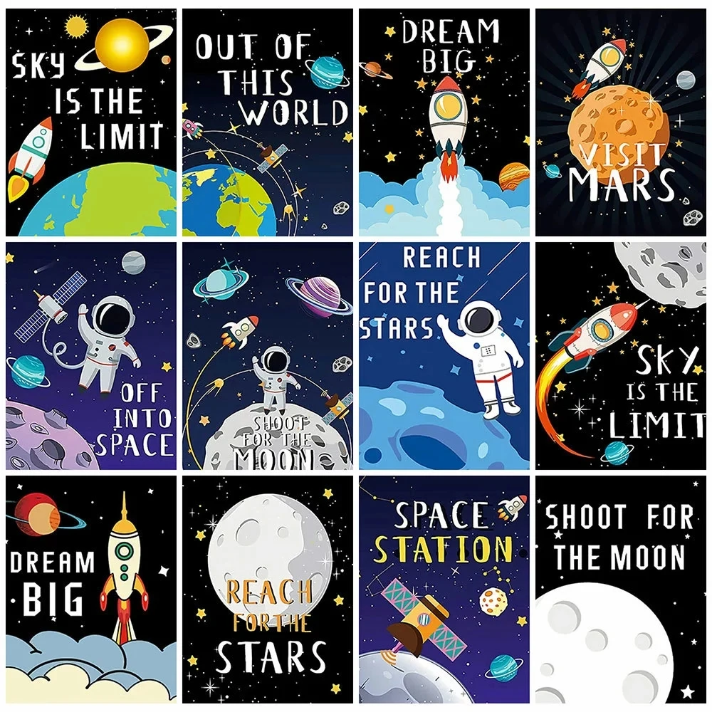 

5D DIY Diamond Painting Outer Space Full Drill Cartoon Diamond Embroidery Pictures Of Rhinestones Mosaic Decoration For Home