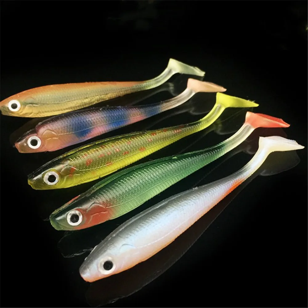 

5Pcs/lot Vivid Jigging Soft Fishing Lure 90mm 5g Silicone Soft Bait Shad Worms Bass Pike Minnow Swimbait Carp Bass Lures