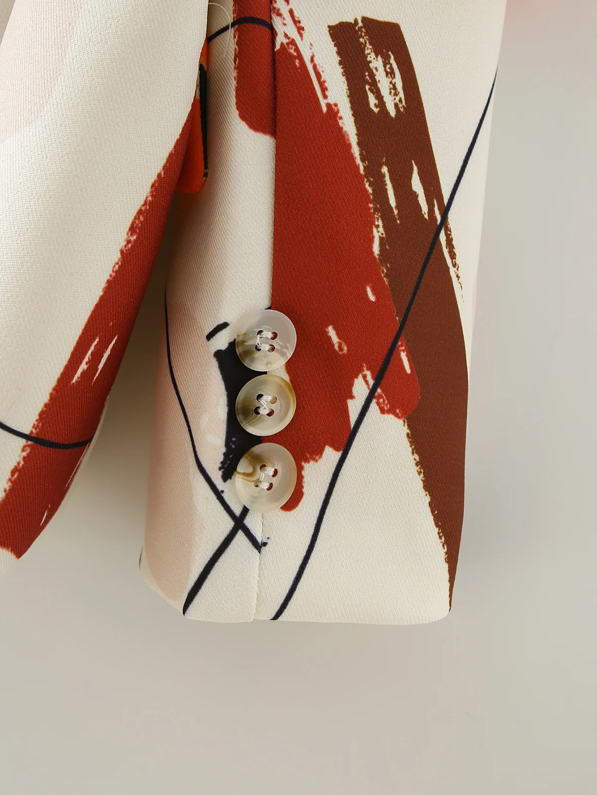 

Womens Blazer Casual Long 2020 Autumn New Two Button Graffiti Printing Suit Jacket Female Blazer Feminino Office Ladies