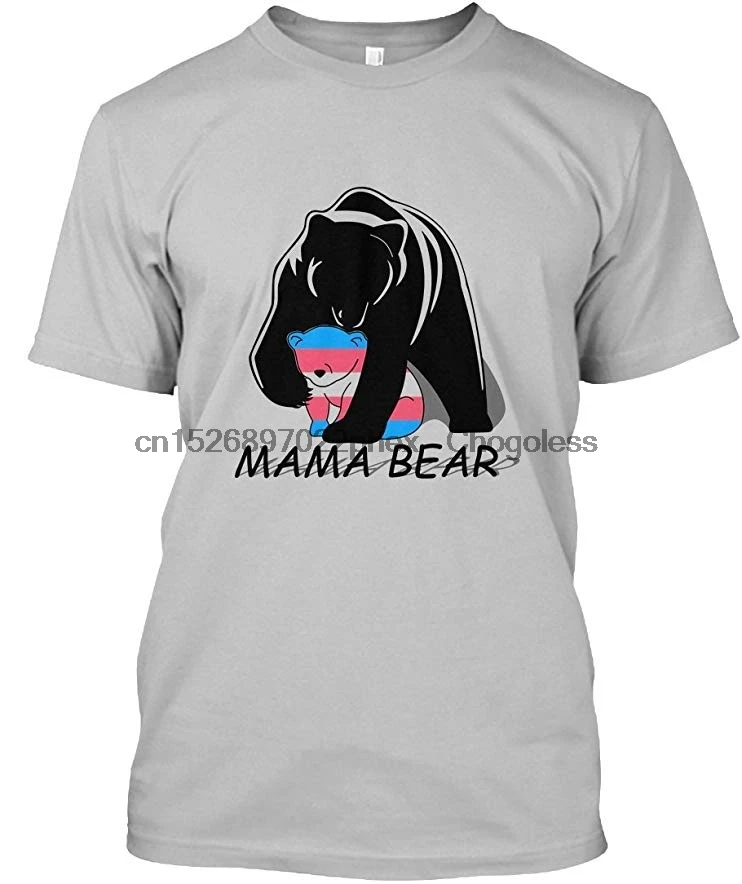 Мужские женские мужские новые футболки со слоганом трансгендер Pride Mama Bear S