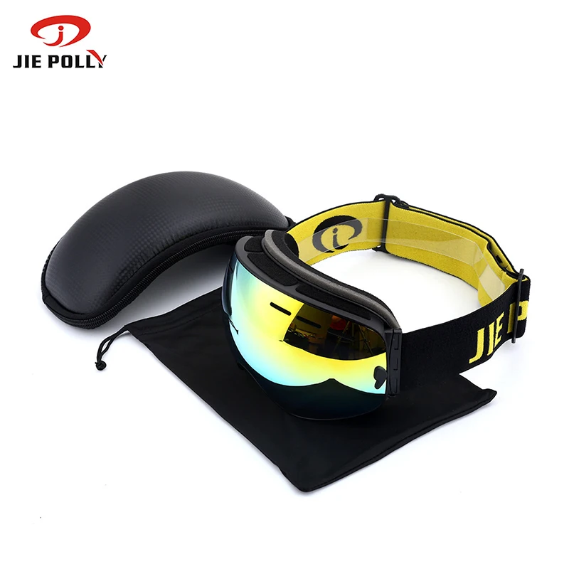 

JIEPOLLY Winter Ski Glasses Anti-fog Snowboard Motocross Goggles Doble Glasses Men Women Polarized Goggles For Snowmobile