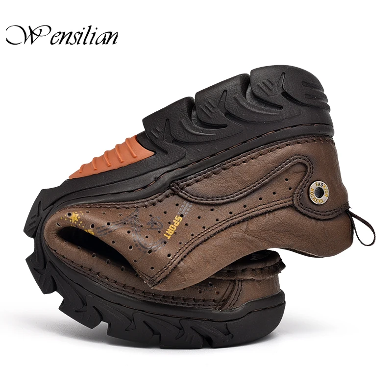 

Breathable Casual Shoes Men Leather Shoes Comfortable Outdoor Footwear Men Loafers Shoe Genuine Leather Flats Mocassins 2020