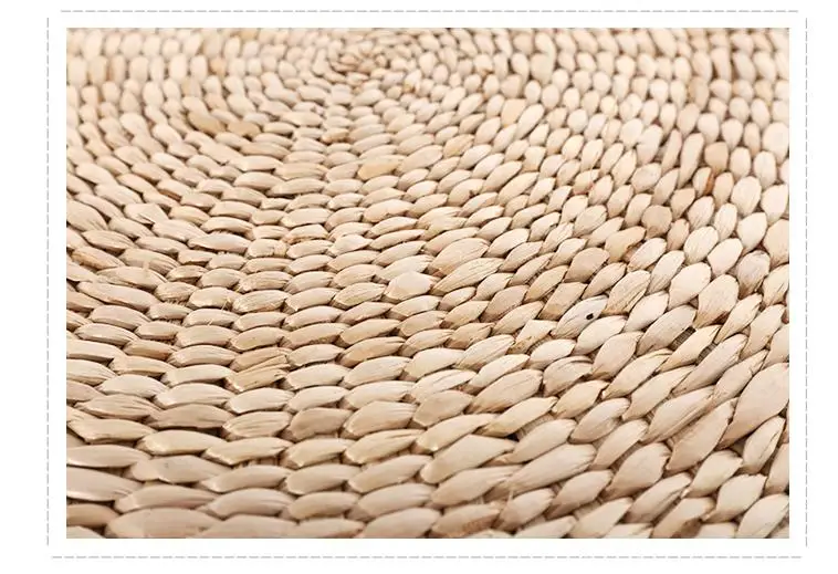 40*40 см Популярная натуральная соломенная круглая подушка для футона татами