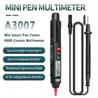 Цифровой мультиметр A3007, автоматический интеллектуальный тестер 2021, 000 отсчетов, Бесконтактное напряжение, мини-ручка, мультиметр, новинка сенсорная ручка
