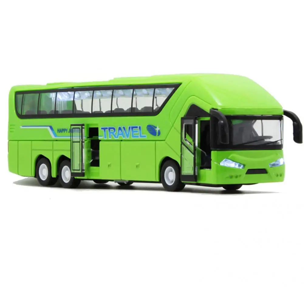 

Alloy Decorative Small Bus Car Toy Realistic Appearance Bus Figure Easy to Operate for Collection