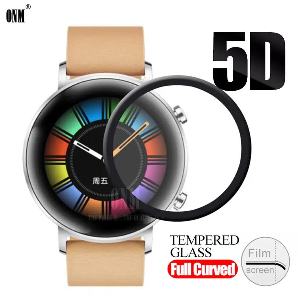 5D изогнутый край Полное покрытие мягкая прозрачная защитная пленка для Huawei Watch GT 2